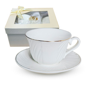 23193-00 Набір чашка з блюдцем "Лія" ( чашка 240мл, блюдце 14,5см) - фото