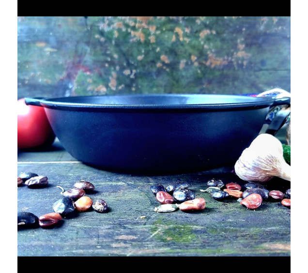 Т103С3 Жаровня чавунна 26*6см зі скляною кришкою - фото 1