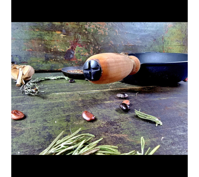 Т308 Сковорода чавунна 24*4см кругла (гриль) - фото 4