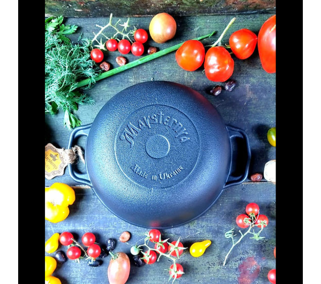 Т402С1 Котелок чавунний з чавунною кришкою 3л - фото 1