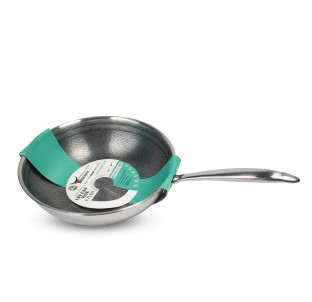 9090-28WOK Сковорода з антипригарним PFLUON покриттям  із захисною насічкою 28 см - фото