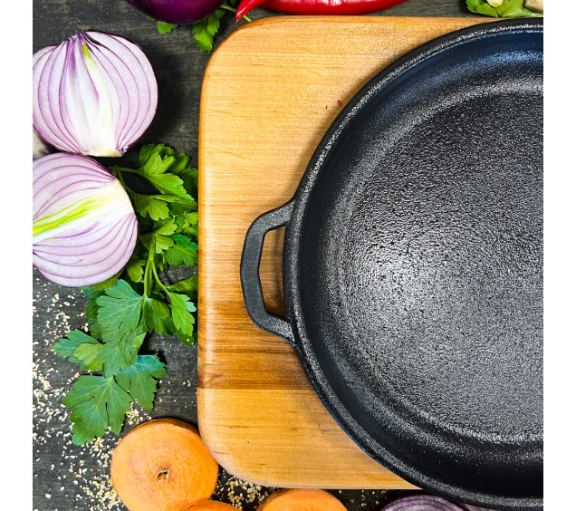 Т101-02 Жаровня чавунна 18*2,5см з підставкою - фото 1