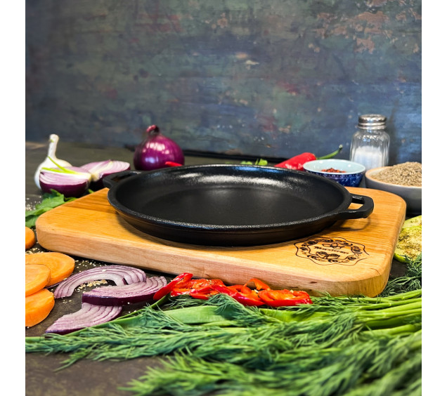 Т101-02 Жаровня чавунна 18*2,5см з підставкою - фото 2