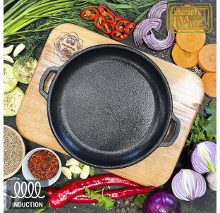 Т101-02 Жаровня чавунна 18*2,5см з підставкою - фото