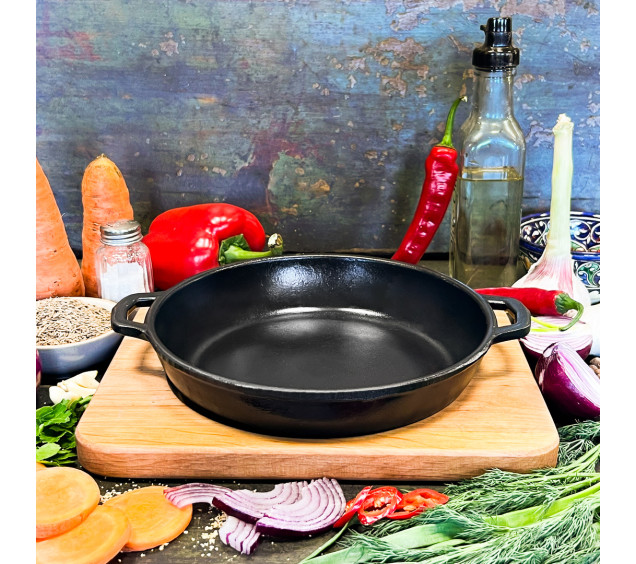 Т1011-01  Жаровня чавунна 20*4 см з підставкою Horeca - фото 2