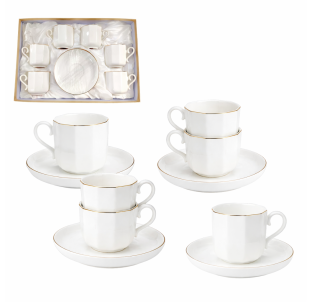 1551-00 Сервіз кавовий 12 пр (6 чашок, 6 блюдець) "Стелла" - фото