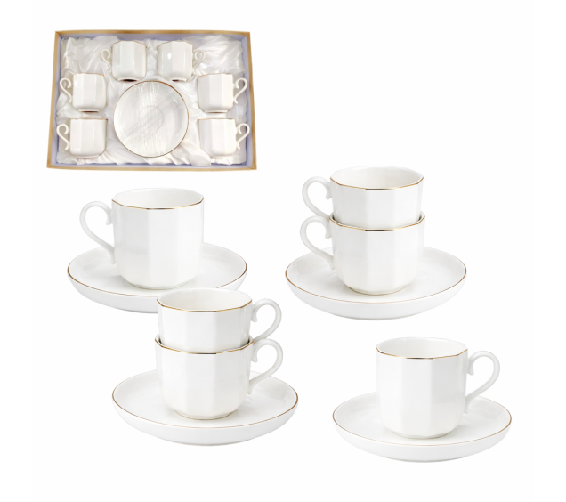 1551-00 Сервіз кавовий 12 пр (6 чашок, 6 блюдець) "Стелла" - фото