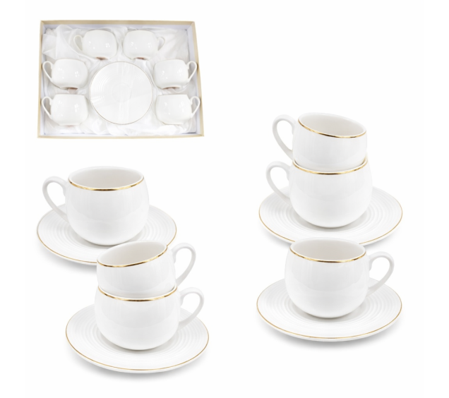 1552-00 Сервіз кавовий 12 пр (6 чашок, 6 блюдець) "Елен" - фото