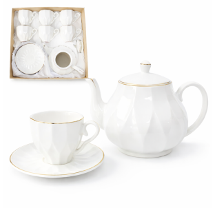 1561-00 Сервіз чайний 13 пр. з чайником "Катаріна" - фото