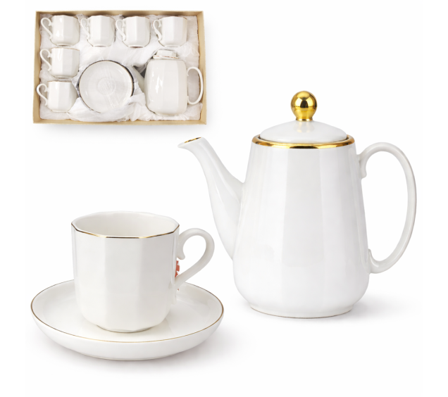 1562-00 Сервіз чайний 13 пр. з чайником "Стелла" - фото