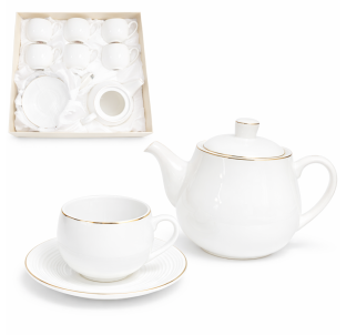 1563-00 Сервіз чайний 13 пр. з чайником "Елен" - фото