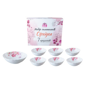 30057-15022 Набір салатників 7 шт (1 шт-9 ', 6 шт-6')  "Орхідея" - фото
