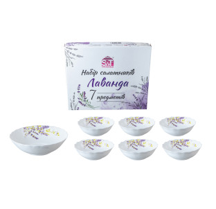 30057-15030 Набір салатників 7 шт (1 шт-9 ', 6 шт-6')  "Лаванда" - фото