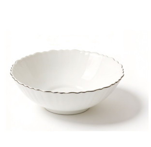 30134-00 Салатник 6' білий, золотий кант - фото