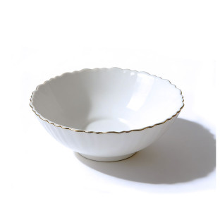 30135-00 Салатник 7' білий, золотий кант - фото