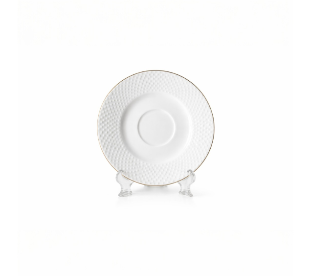 30208-00 Блюдце кавове Viva, золотий обідок - фото