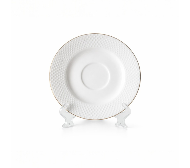30210-00 Блюдце чайне Viva, золотий обідок - фото