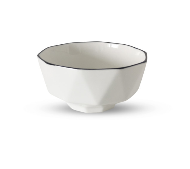 30321-00 Салатник 8', чорний обідок - фото