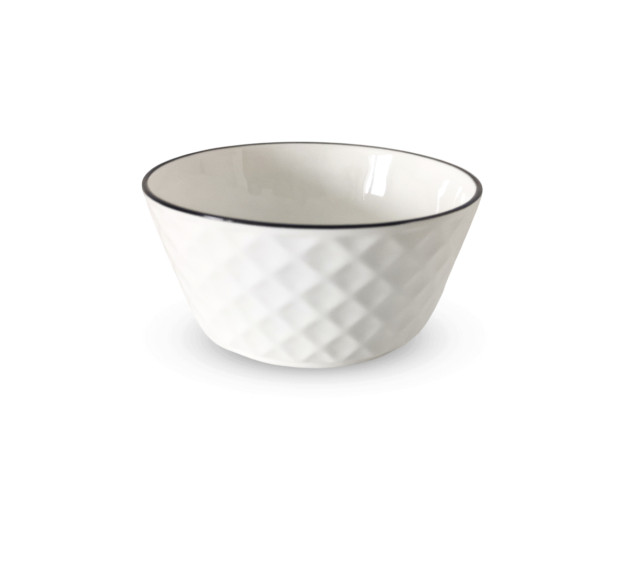 30331-00 Салатник 6', чорний обідок - фото