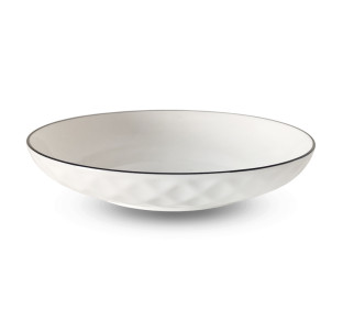 30336-00 Тарілка 8', чорний обідок - фото