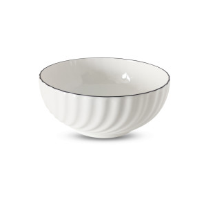 30400-00 Салатник 6', чорний обідок - фото