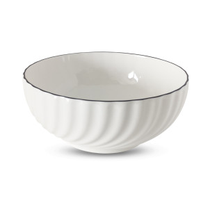 30401-00 Салатник 8', чорний обідок - фото