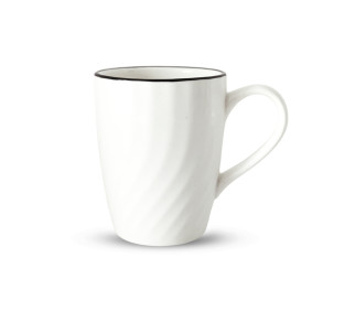 30403-00 Чашка, чорний обідок - фото