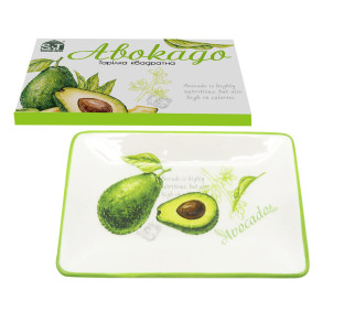 3685-21 Тарілка квадратна Авокадо - фото