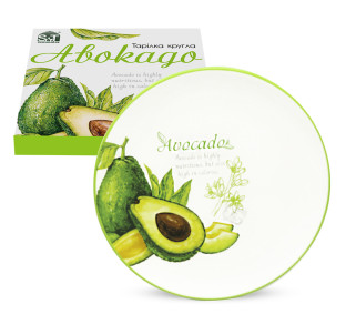 3686-21 Тарілка кругла Авокадо - фото