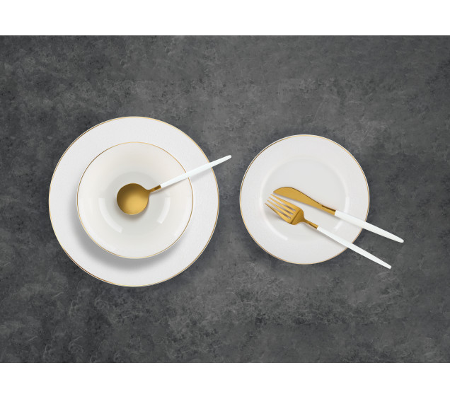 401-0081 Набір обідній 18пр. золотий кант Rosy - фото 1