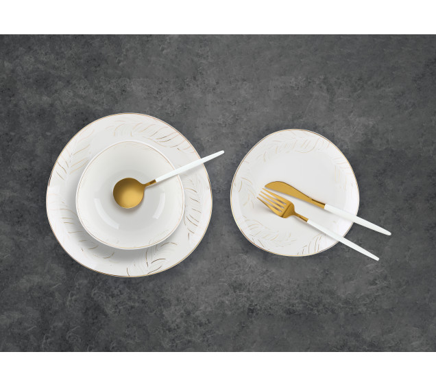 401-0089 Набір обідній 18пр. овал золотий кант Fly - фото 1