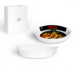 50050-01 Ємність для запікання овальна 25,5*13,5*4см; 0,65л - фото