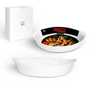 50052-01 Ємність для запікання овальна 33,5*20*6,5см; 1,9л - фото