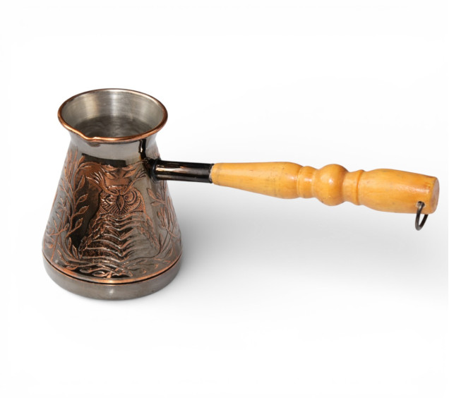 50093 Турка мідна Сова 200мл чорний нікель - фото