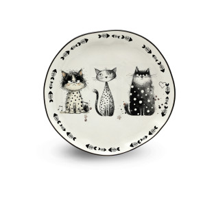 700-20-23 Блюдо кругле "Котики" - фото
