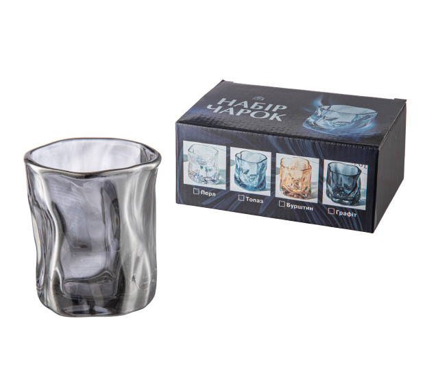 768-19 Набір чарок, 6 шт графіт - фото