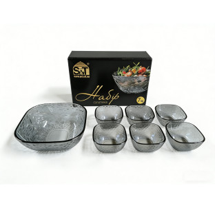 9291  Набір салатників 7 пр. квадрат Агат 1-1,4л; 6-250мл - фото
