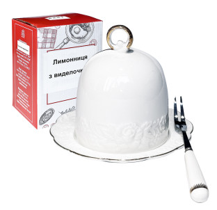 9909/1 Лимонниця з вилочкою 12*12,5см Біла ніч - фото