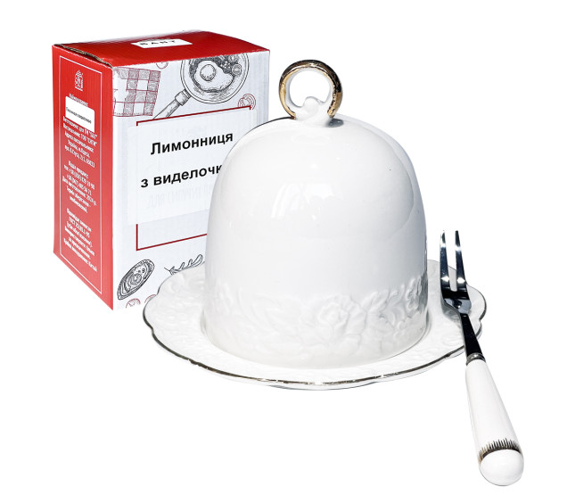 9909/1 Лимонниця з вилочкою 12*12,5см Біла ніч - фото