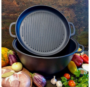 V18CPGr Казан 18 л з кришкою-сковородою гриль - фото