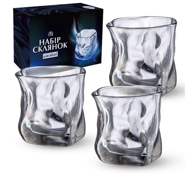 768-18 Набір склянок для віскі, 6 шт графіт 260мл - фото