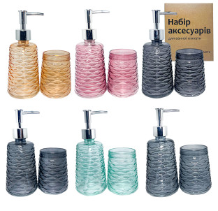 888-165 Набір аксесуарів для ванної кімнати, 2пр (400мл, 340мл) - фото