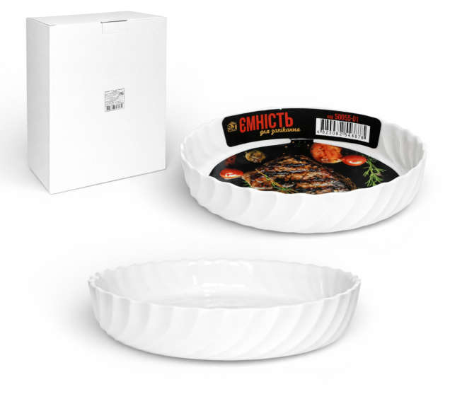 50055-01 Ємність для запікання овальна 31*24*7см; 2,5л - фото