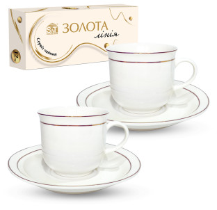 15105 Сервіз чайний 12пр.  "Золота  лінія" 250 мл - фото