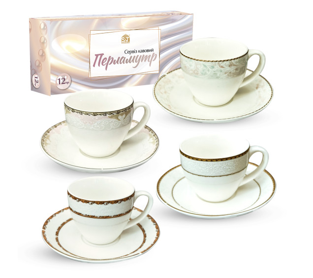15307 Сервіз кавовий 12пр. "Перламутр" 100 мл - фото