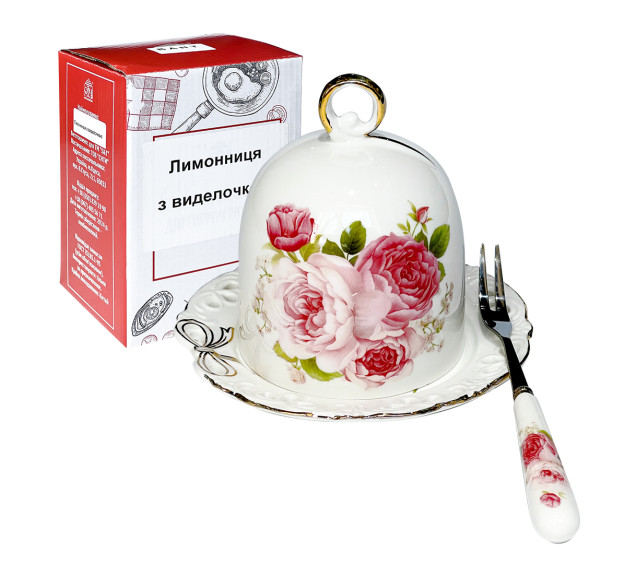 9912/1 Лимонниця з виделочкою Бант (т.12,2см, к.7,9см) - фото