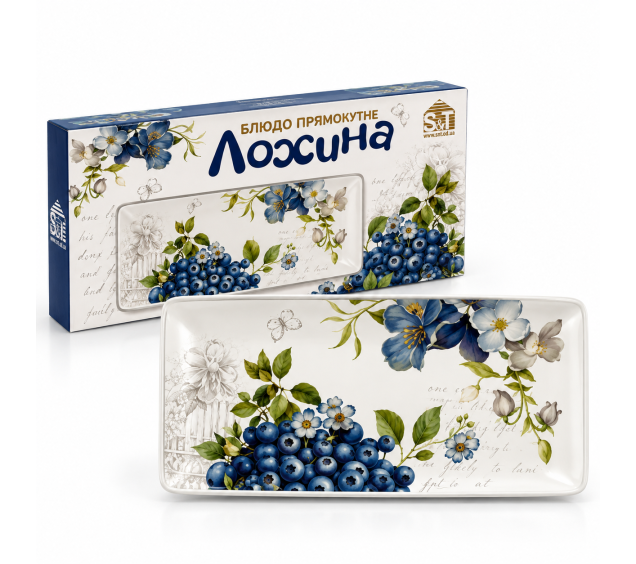 700-19-27 Блюдо прямокутне "Лохина" (28*13*3см) - фото