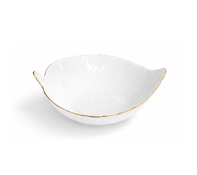 30166-00 Салатник 8,5\' Листок, золотий кант 550мл - фото