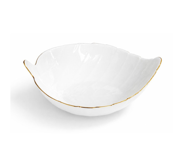 30167-00 Салатник 11\' Листок, золотий кант 1,4л - фото