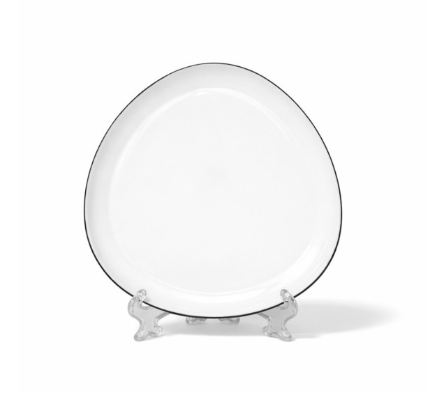 30176-00 Тарілка 8\' , чорний кант - фото